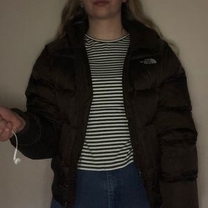 Brown North Face Puffer Coat